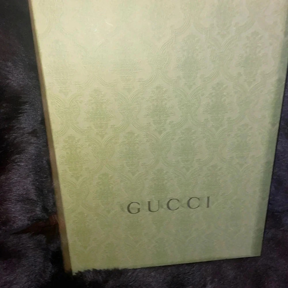 AUTHENTIC MEDIUM GARMENT BOX GREEN PAISLEY TEXTURED WITH TISSUE PAPER - Picture 3 of 8